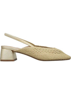 Corina Γόβες Slingback με Χοντρό Χαμηλό Τακούνι Χρυσές M5326