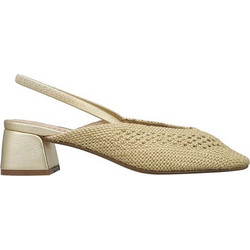 Corina Γόβες Slingback με Χοντρό Χαμηλό Τακούνι Χρυσές M5326