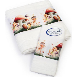 Dimcol Fairies 331 Σετ Βρεφικές Πετσέτες 2τμχ 400gr/m²