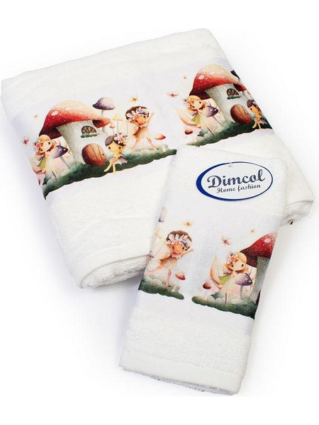 Dimcol Fairies 331 Σετ Βρεφικές Πετσέτες 2τμχ 400gr/m²