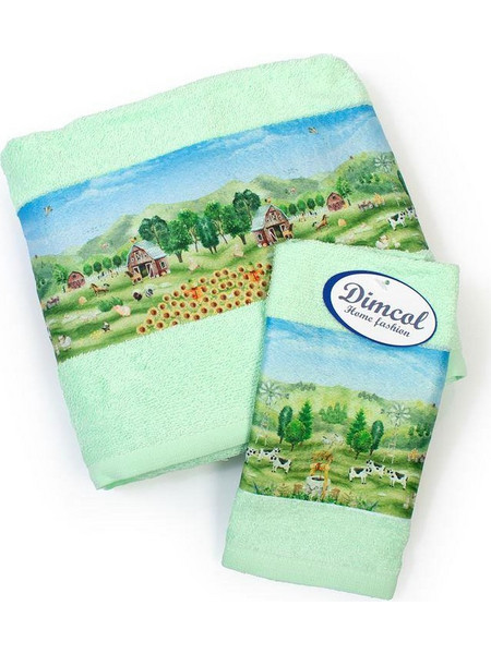 Dimcol Farm 342 Σετ Βρεφικές Πετσέτες 2τμχ 400gr/m²