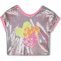 Billieblush Παιδικό T-Shirt Κοντομάνικο Ασημί U20879-Z94