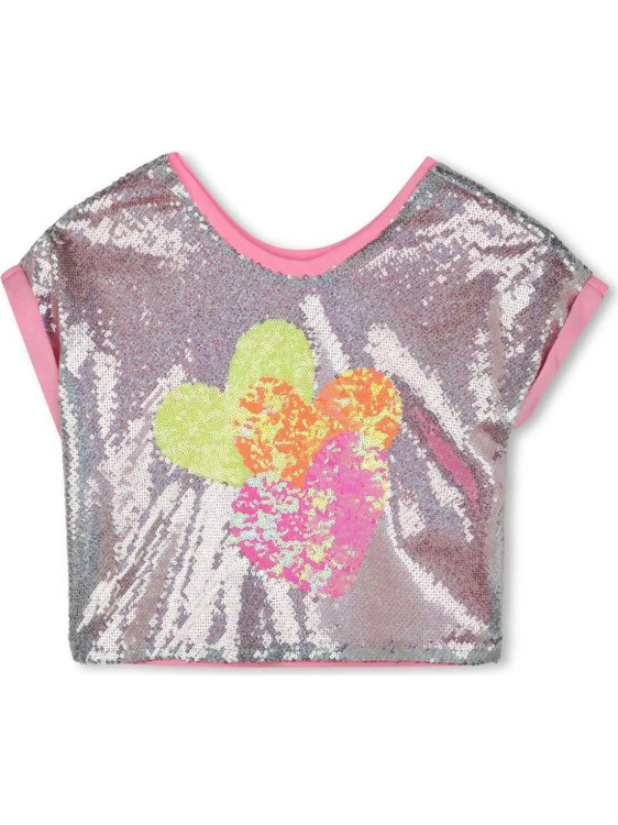 Billieblush Παιδικό T-Shirt Κοντομάνικο Ασημί U20879-Z94