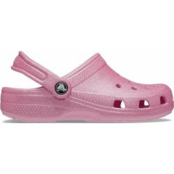 Crocs Glitter Παιδικά Παπούτσια Θαλάσσης για Κορίτσι Ανατομικά Ροζ 206992-6XE