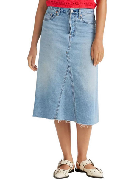 Levi's Μίντι Φούστα Τζιν Ψηλόμεση A-Γραμμή Γαλάζια A9316-0001