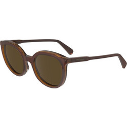 Longchamp LO739S 20206 Ανδρικά Γυαλιά Ηλίου Στρογγυλά Κοκάλινα Καφέ με Καφέ Φακό