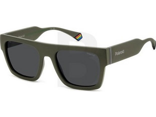 Polaroid Eyewear PLD6224/S/X 3Y5M9 Ανδρικά Γυαλιά Ηλίου Τετράγωνα Κοκάλινα Πράσινα με Μαύρο Φακό