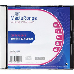MediaRange MR205 Εγγράψιμα CD-R 52x 700MB 10τμχ