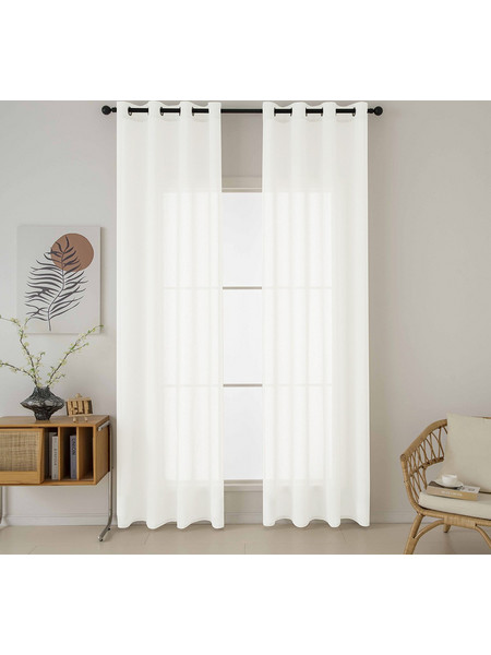 Beauty Home Κουρτίνα Παραθύρου Γάζα με Τρουκς 140x270 Fit Art 8447 Εκρού