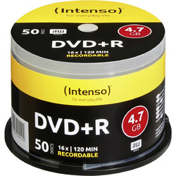Intenso 4111155 Εγγράψιμα DVD+R 16x 4.7GB Cake Box 50τμχ