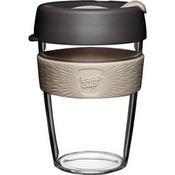 KeepCup Ποτήρι Καφέ Γυάλινo Nightfall Διαφανές Μαύρο Μπεζ 340ml 12OZ340ML