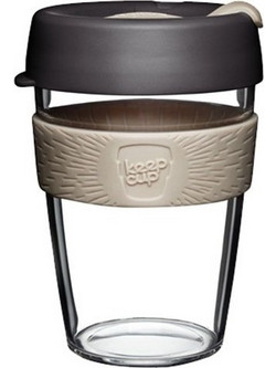 KeepCup Ποτήρι Καφέ Γυάλινo Nightfall Διαφανές Μαύρο Μπεζ 340ml 12OZ340ML