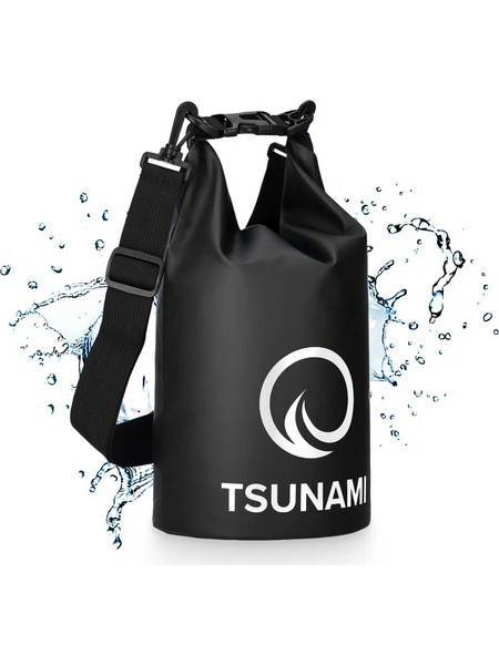 4FIZJO Tsunami 0053 Στεγανός Σάκος Ώμου 5lt Μαύρος