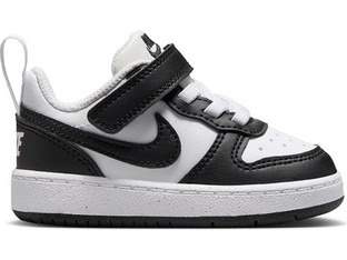 Nike Court Borough Παιδικά Sneakers Λευκά Μαύρα DV5458-131