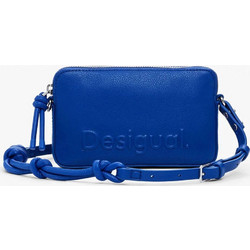 Desigual Half Julia Γυναικείο Τσαντάκι Χιαστί από Δερματίνη Royal Blue με Στενό Λουρί 25SAYP385010