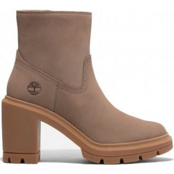 Timberland Allington Heights Γυναικεία Μποτάκια Αστραγάλου Suede Μπεζ με Χοντρό Ψηλό Τακούνι TB0A26WAEN5