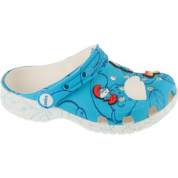 Crocs Classic Smurfs Παιδικά Παπούτσια Θαλάσσης Ανατομικά Λευκά Γαλάζια 210821-90H