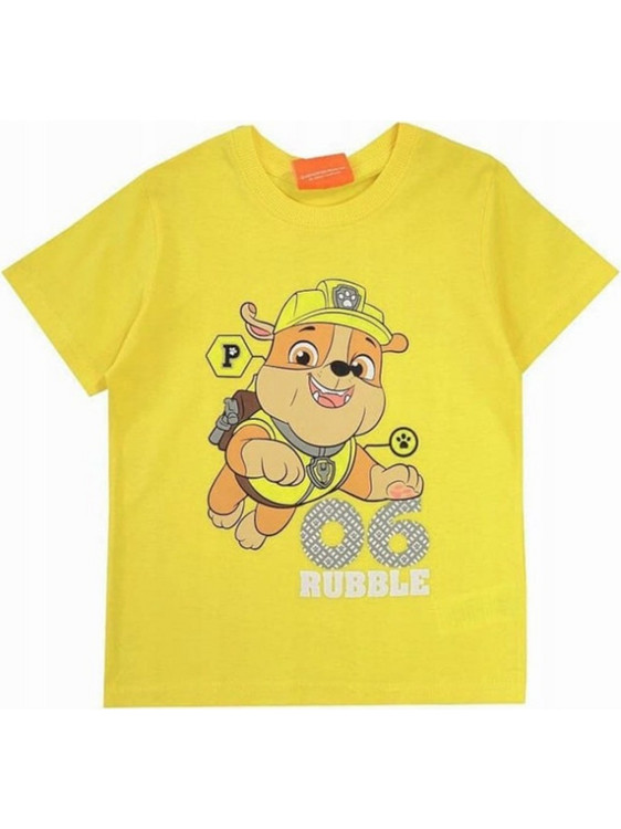 Beboulino Paw Patrol Rubble Παιδικό T-Shirt Κοντομάνικο Κίτρινο 80102450005