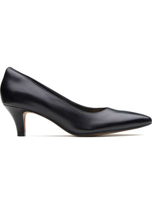 Clarks Linvale Ανατομικές Γόβες Δερμάτινες με Τακούνι Στιλέτο Μαύρες 26137208