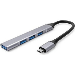 Green Lyca GL9301 USB Hub 3.0 USB-C με 4 Θύρες USB-A