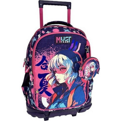 Must Anime Σχολική Τσάντα Τρόλεϊ Δημοτικού Πολύχρωμη 586807