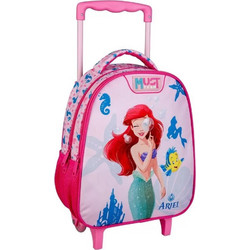 Must Disney Princess Ariel Σχολική Τσάντα Τρόλεϊ Νηπιαγωγείου Πολύχρωμη 565042