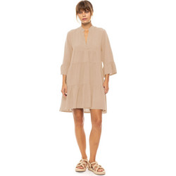 Pink Label Mini Καλοκαιρινό Καθημερινό Φόρεμα Μεταξωτό Nude BN-284-557539