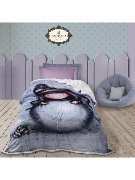 Das Home 5033 Παιδική Κουβέρτα Fleece Santoro Gorjuss The Snow Girl 160x220 Λιλά