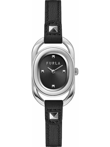 Furla Γυναικείο Ρολόι με Μαύρο Δερμάτινο Λουράκι WW00008001L1