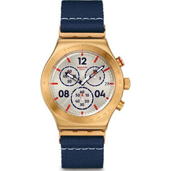 Swatch Captain's Dream Ανδρικό Ρολόι Χρονογράφος με Μπλε Υφασμάτινο Λουράκι YVG419
