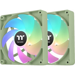 Thermaltake CT140 Case Fan 140mm ARGB με Σύνδεση 3-Pin 4-Pin PWM 2τμχ Matcha Green