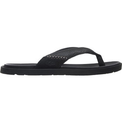 UGG Δερμάτινες Ανδρικές Σαγιονάρες Αντιολισθητικές Μαύρες 1166610-0071