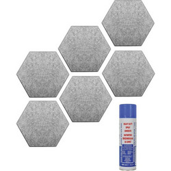Acustico Audiodesigner PET Hexagon Ηχοαπορροφητικά Πάνελ 20x20cm 6τμχ Γκρι