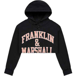 Franklin & Marshall Γυναικείο Φούτερ με Κουκούλα Μαύρο JW5003.000.2000P01