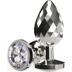 ToyJoy Disco Medium Πρωκτική Σφήνα Diamond Plug 8.2cm Ασημί