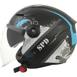 SPD 663 Black Blue Κράνος Μηχανής Jet 1250gr