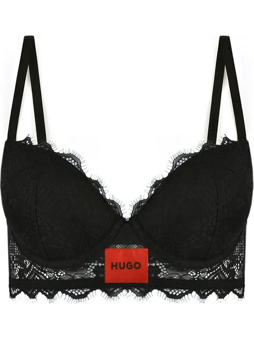 Hugo Bralette Push Up με Μπανέλα Μαύρο 50545726-001