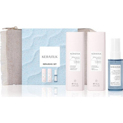 Kerasilk Essentials Repairing Σετ Περιποίησης Μαλλιών Conditioner 75ml + Spray 50ml + Νεσεσέρ + Σαμπουάν 75ml