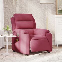 vidaXL Πολυθρόνα Relax με Υποπόδιο Ανακλινόμενη Βελούδινη Μπορντό 3205086