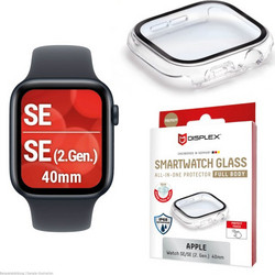 Displex Πλαστική Θήκη με Προστασία Οθόνης για Apple Watch 4 / 5 / 6 / 7 / 8 / 9 / SE 40mm Διαφανής