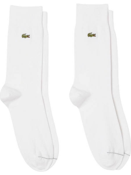 Lacoste Ανδρικές Κάλτσες Ψηλές με Σχέδια Λευκές 2Pack 3RA3147-001