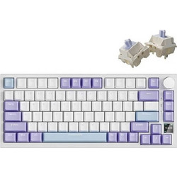 Ajazz AK820 Pro Ασύρματο Μηχανικό Gaming Πληκτρολόγιο TenKeyLess με Ajazz Gift Διακόπτες RGB White Purple