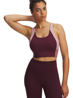 Under Armour Meridian Colorblock Tank Αθλητικό Μπουστάκι με Μέτρια Στήριξη & Αφαιρούμενη Ενίσχυση Μπορντό 6004001-651