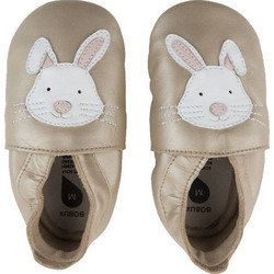 Bobux Rabbit Βρεφικά Slip Ons Αγκαλιάς Εκρού 1000-015-08