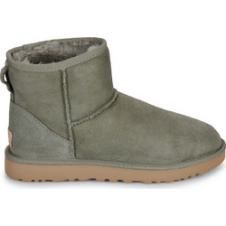 UGG Classic Mini II Γυναικεία Μποτάκια Suede Χακί με Γούνα 1016222-MSSGR