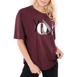 Freddy Γυναικείο Αθλητικό T-Shirt Μπορντό F9WSLT3-K83