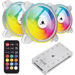 White Shark Nebula 2 Case Fan 120mm ARGB με Σύνδεση 4-Pin Molex 3τμχ White