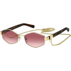 Marc Jacobs MARC496/S N0A3X Γυναικεία Γυαλιά Ηλίου Πολυγωνικά Κοκάλινα Μαύρα με Καφέ Φακό