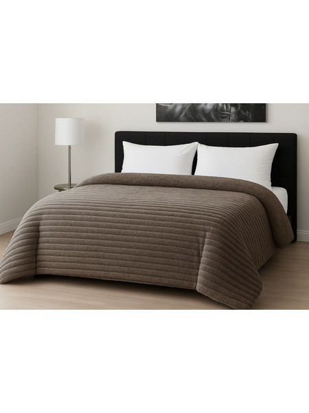 Le Blanc Κουβερτοπάπλωμα Μονό 160x220 Rib Moka