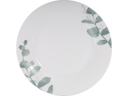 Bormioli Rocco Aria Leaf Green Πιάτο Ρηχό Πορσελάνης 25.5cm ME25031525